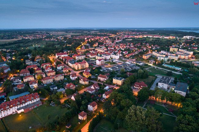 Wegorzewo, panorama miasta wieczorowa pora, EU, PL, warm-maz